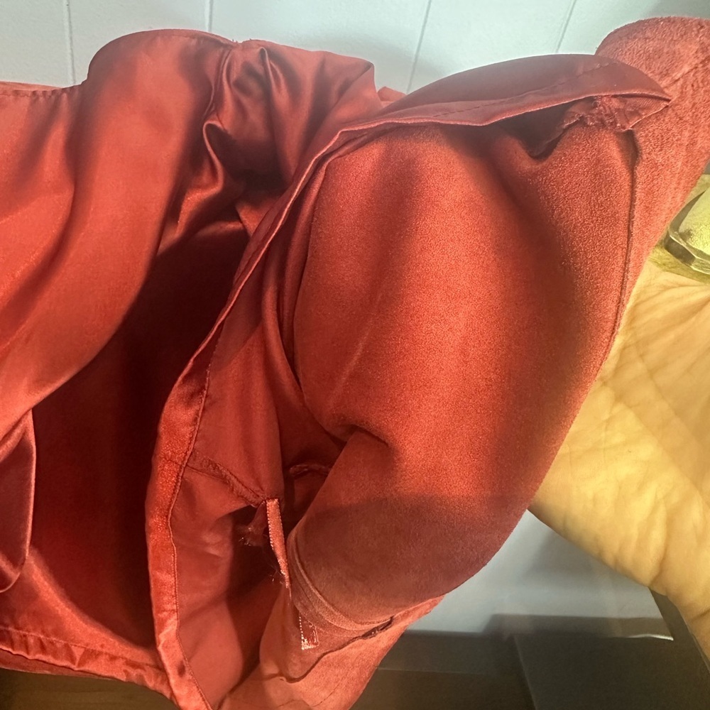 GAP Rich Red A-Line Suede Skirt - Picture 8 of 11